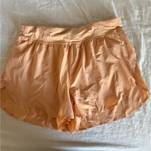 Lululemon Fast and Free Light Orange Women's Athletic Shorts